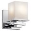 Tully 6.5" 1 Light Wall Sconce w/ Satin Etched Cased Opal Glass (Chrome)
