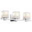 Tully 24" 3 Light Vanity Light w/ Satin Etched Cased Opal Glass (Chrome)
