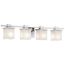 Tully 32" 4 Light Vanity Light w/ Satin Etched Cased Opal Glass (Chrome)