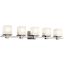Tully 40.25" 5 Light Vanity Light w/ Satin Etched Cased Opal Glass (Antique Pewter)