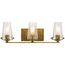 Alton 3 Light Vanity Light (Natural Brass)