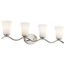 Armida 32.25" 4 Light Vanity Light w/ Satin Etched White Glass (Brushed Nickel)