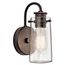 Braelyn 9.5" 1 Light Wall Sconce w/ Clear Seeded Glass (Olde Bronze)