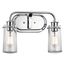 Braelyn 14.75" 2 Light Vanity Light w/ Clear Seeded Glass (Chrome)