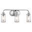 Braelyn 24" 3 Light Vanity Light w/ Clear Seeded Glass (Chrome)