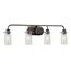 Braelyn 44" 4 Light Vanity Light w/ Clear Seeded Glass (Olde Bronze)