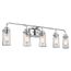 Braelyn 44" 5 Light Vanity Light w/ Clear Seeded Glass (Chrome)