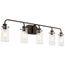 Braelyn 44" 5 Light Vanity Light w/ Clear Seeded Glass (Olde Bronze)