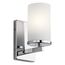 Crosby 9.25" 1 Light Wall Sconce w/ Satin Etched Cased Opal (Chrome)