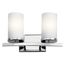 Crosby 15" 2 Light Vanity Light Satin Etched Cased Opal (Chrome)