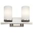 Crosby 15" 2 Light Vanity Light Satin Etched Cased Opal (Brushed Nickel)