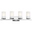 Crosby 31" 4 Light Vanity Light Satin Etched Cased Opal (Chrome)