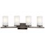 Crosby 31" 4 Light Vanity Light Satin Etched Cased Opal (Olde Bronze)