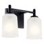 Shailene 12.5" 2 Light Vanity Light w/ Satin Etched Glass (Brushed Nickel)