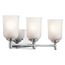 Shailene 21" 3 Light Vanity Light w/ Satin Etched Glass (Chrome)