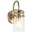 Brinley 11.5" 1 Light Wall Sconce w/ Clear Glass (Champagne Bronze)
