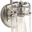 Brinley 11.5" 1 Light Wall Sconce w/ Clear Glass (Brushed Nickel)