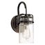 Brinley 11.5"es 1 Light Wall Sconce w/ Clear Glass (Olde Bronze)