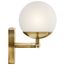 Jasper 16.5" 2 Light Halogen Vanity Light w/ Satin Etched Cased Opal Glass (Natural Brass)