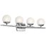 Jasper 32.25" 4 Light Halogen Vanity Light w/ Satin Etched Cased Opal Glass (Chrome)