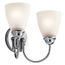 Jolie 13" 2 Light Vanity Light w/ Satin Etched Glass (Chrome)