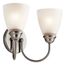 Jolie 13" 2 Light Vanity Light w/ Satin Etched Glass (Brushed Nickel)