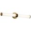 Indeco 27" LED Linear Vanity Light w/ Satin Etched White Glass (Natural Brass)