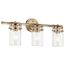 Brinley 24" 3 Light Vanity Light w/ Clear Glass (Champagne Bronze)