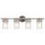Brinley 32.25" 4 Light Vanity Light w/ Clear Glass (Brushed Nickel)