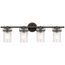 Brinley 32.25" 4 Light Vanity Light w/ Clear Glass (Olde Bronze)