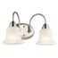 Nicholson 16" 2 Light Vanity Light w/ Satin Etched Glass (Brushed Nickel)