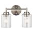 Winslow 12.75" 2 Light Vanity Light w/ Clear Seeded Glass (Brushed Nickel)