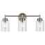 Winslow 21.5" 3 Light Vanity Light w/ Clear Seeded Glass (Brushed Nickel)