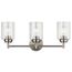 Winslow 21.5" 3 Light Vanity Light w/ Clear Seeded Glass (Brushed Nickel)