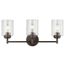 Winslow 21.5" 3 Light Vanity Light w/ Clear Seeded Glass (Olde Bronze)