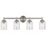 Winslow 30" 4 Light Vanity Light w/ Clear Seeded Glass (Brushed Nickel)