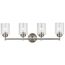 Winslow 30" 4 Light Vanity Light w/ Clear Seeded Glass (Brushed Nickel)