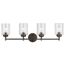 Winslow 30" 4 Light Vanity Light w/ Clear Seeded Glass (Olde Bronze)