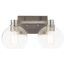 The Harmony 15.5" 2 Light vanity light w/ clear glass (Brushed Nickel)