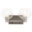 The Harmony 15.5" 2 Light vanity light w/ clear glass (Brushed Nickel)