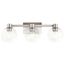 The Harmony 24.5" 3 light vanity w/ clear glass (Brushed Nickel)
