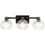 The Harmony 24.5" 3 light vanity light w/ clear glass (Olde Bronze)