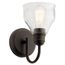 Avery 9.25" 1 Light Vanity Light w/ Clear Seeded Glass (Olde Bronze)