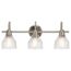Avery 24" 3 Light Vanity Light w/ Clear Seeded Glass (Brushed Nickel)