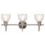 Avery 24" 3 Light Vanity Light w/ Clear Seeded Glass (Brushed Nickel)