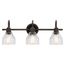 Avery 24" 3 Light Vanity Light w/ Clear Seeded Glass (Olde Bronze)
