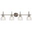 Avery 33.25" 4 Light Vanity Light w/ Clear Seeded Glass (Brushed Nickel)