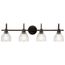 Avery 33.25" 4 Light Vanity Light w/ Clear Seeded Glass (Olde Bronze)