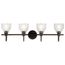 Avery 33.25" 4 Light Vanity Light w/ Clear Seeded Glass (Olde Bronze)