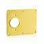 1, 1.56" Dia Single Receptacle, 1, Blank Coverplate (Yellow)